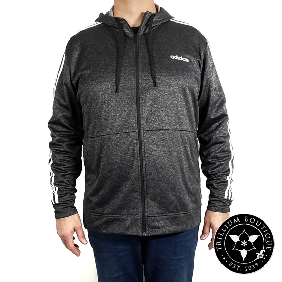 Adidas Men's MTECH Fleece Hoodie Sweatshirt 2XL - Picture 2 of 7